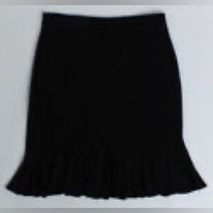 133- INC International Concepts NWOT Black Pleated Skirt Size 2 Petite